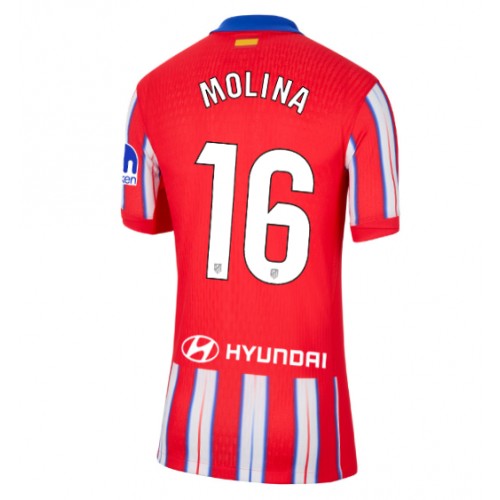 Fotballdrakt Dame Atletico Madrid Nahuel Molina #16 Hjemmedrakt 2024-25 Kortermet